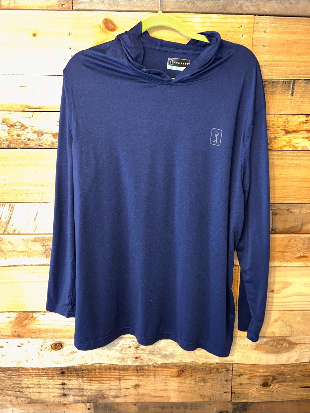 PGA Tour Pullover Navy LS Lightweight Athletic Shirt Sz XL